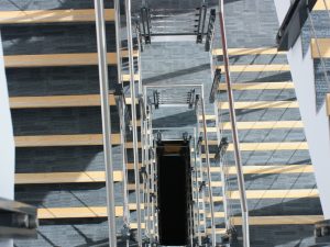 A view down the stairwell of Southampton Central