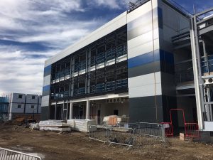 Cladding in progress in October 2018 on the Eastern PIC