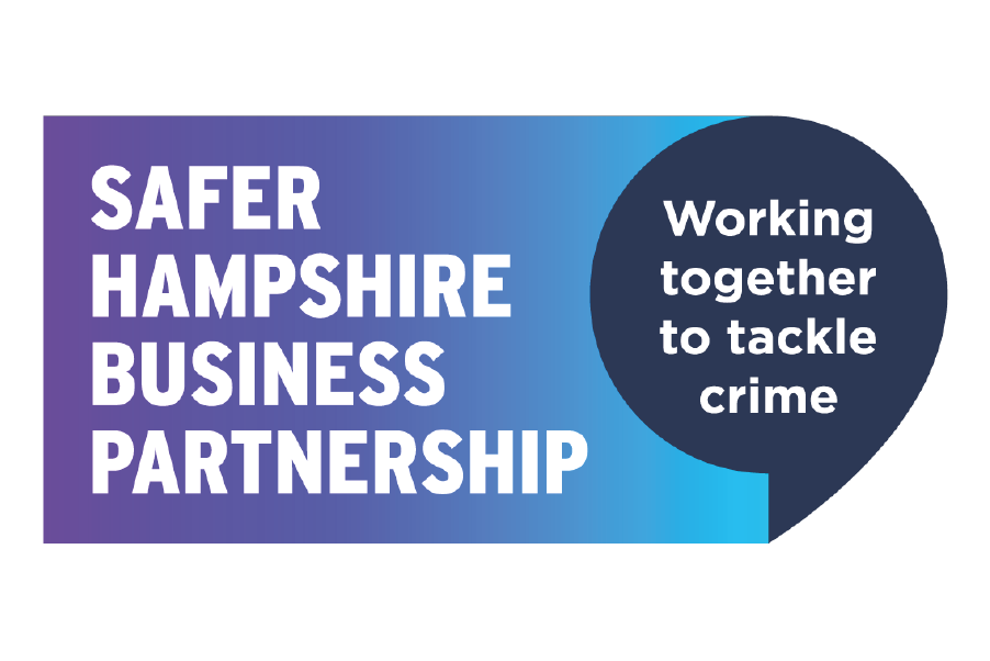 Safer Hampshire Business Partnership logo: working together to tackle crime