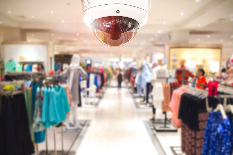 Retail crime: photo of CCTV camera in a shop