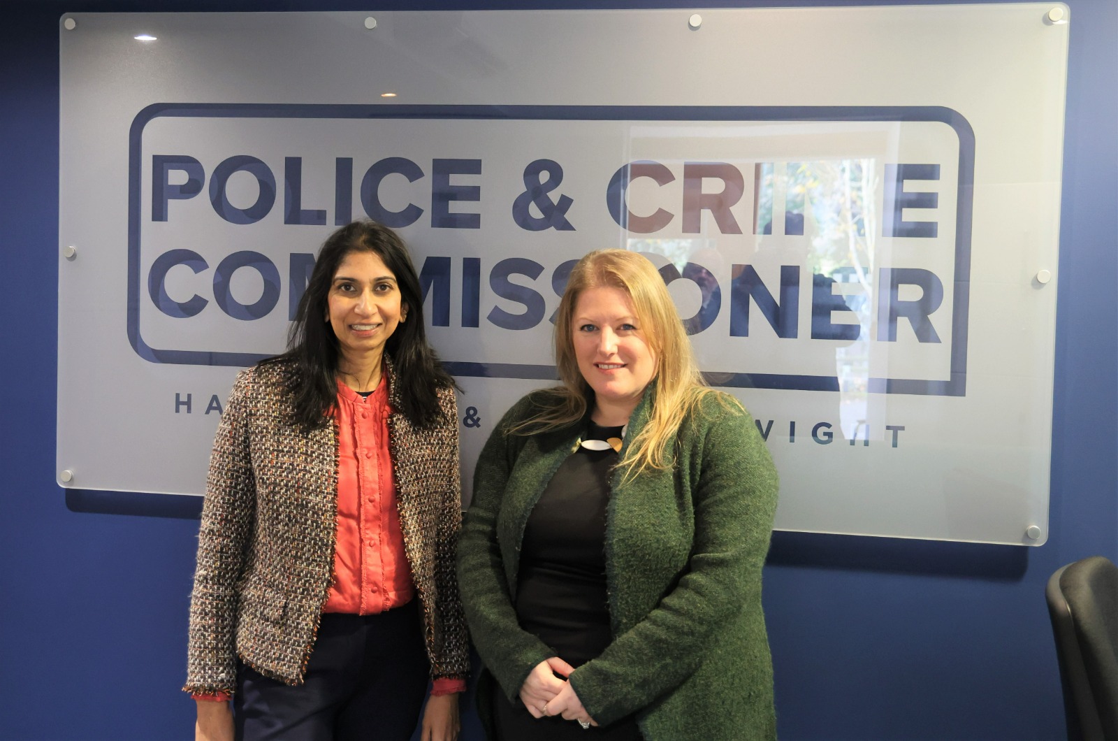 Home Secretary Suella Braverman and PCC Donna Jones