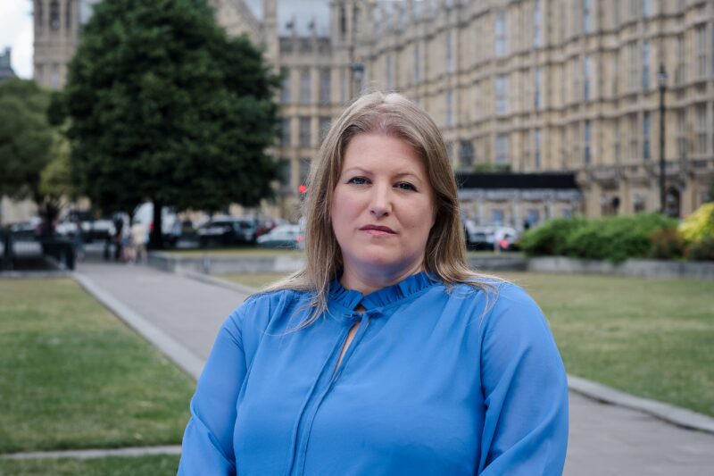 Donna Jones outside Parliament