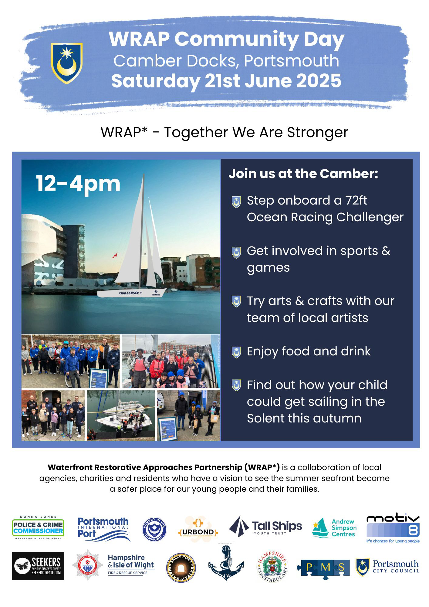 WRAP Community Day poster advertising event on June 21st 2025