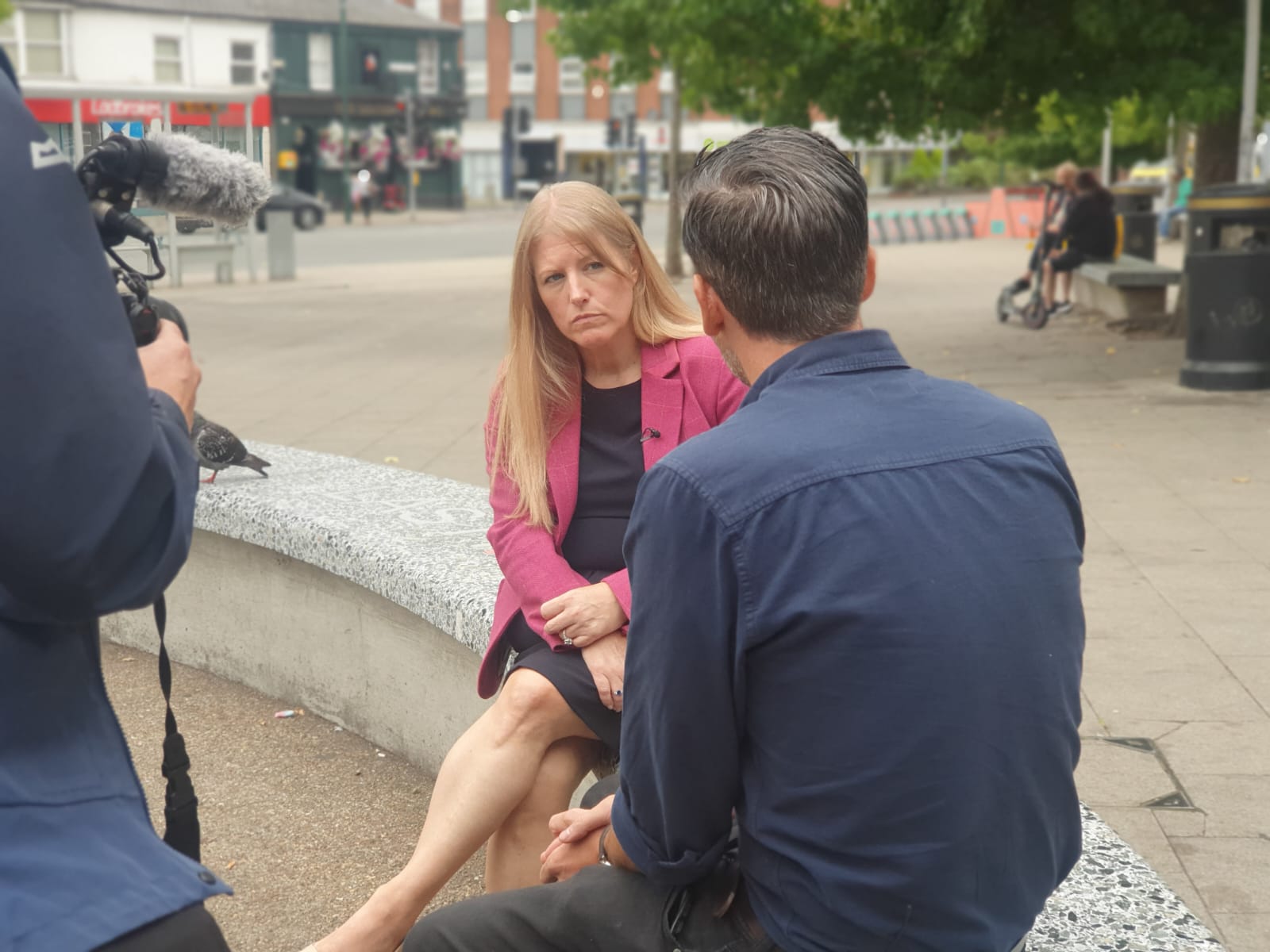 PCC Donna Jones being interviewed by the BBC