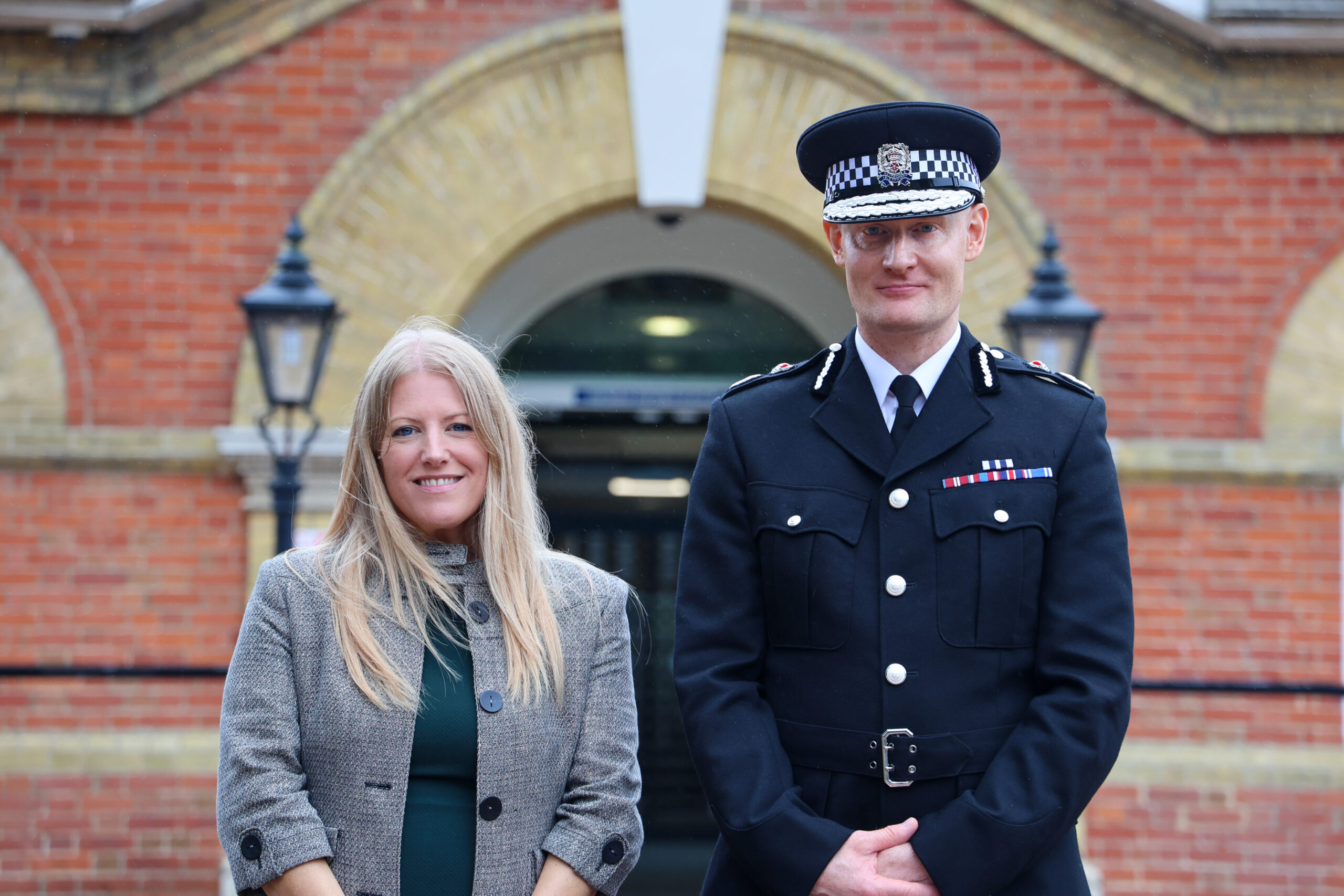 PCC Donna Jones with Chief Constable Alexis Boon