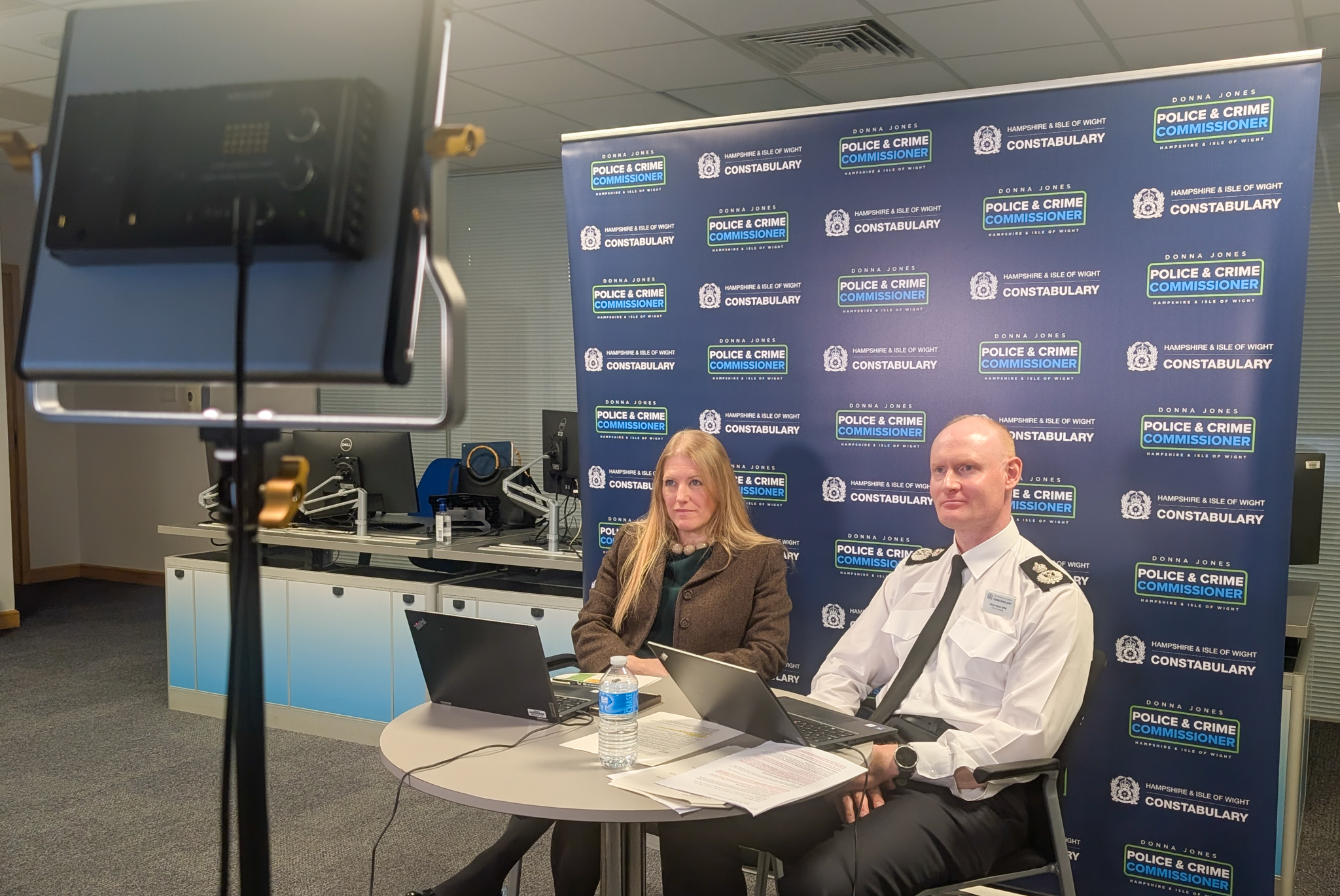 PCC Donna Jones with CC Alexis Boon during their COPS online Q&A session