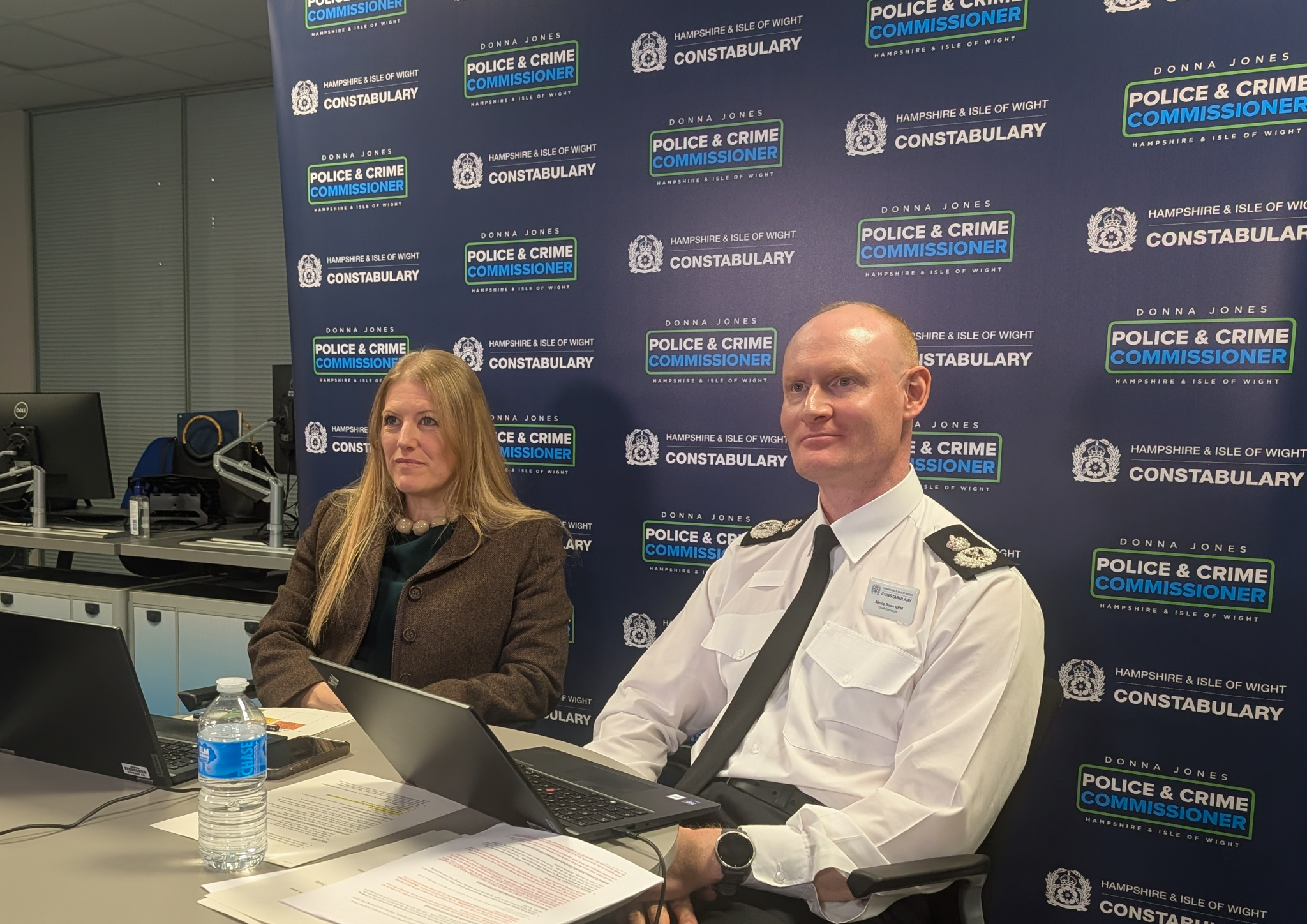 PCC Donna Jones with CC Alexis Boon during their COPS online Q&A session
