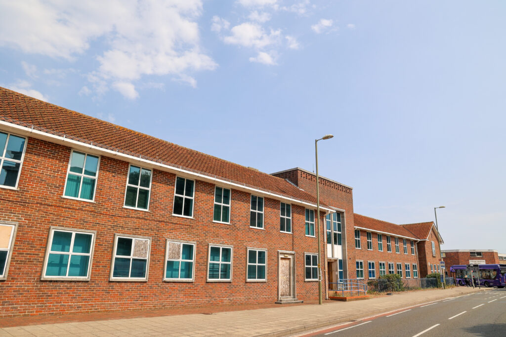 Exterior image of Gosport Police station building on a sunny day.