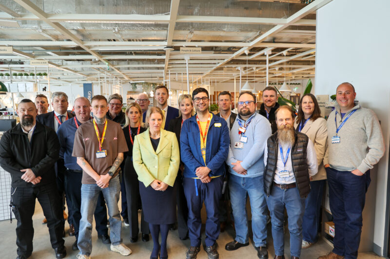 PCC Donna Jones at IKEA Southampton with attendees of the Business Crime Partnership meeting.