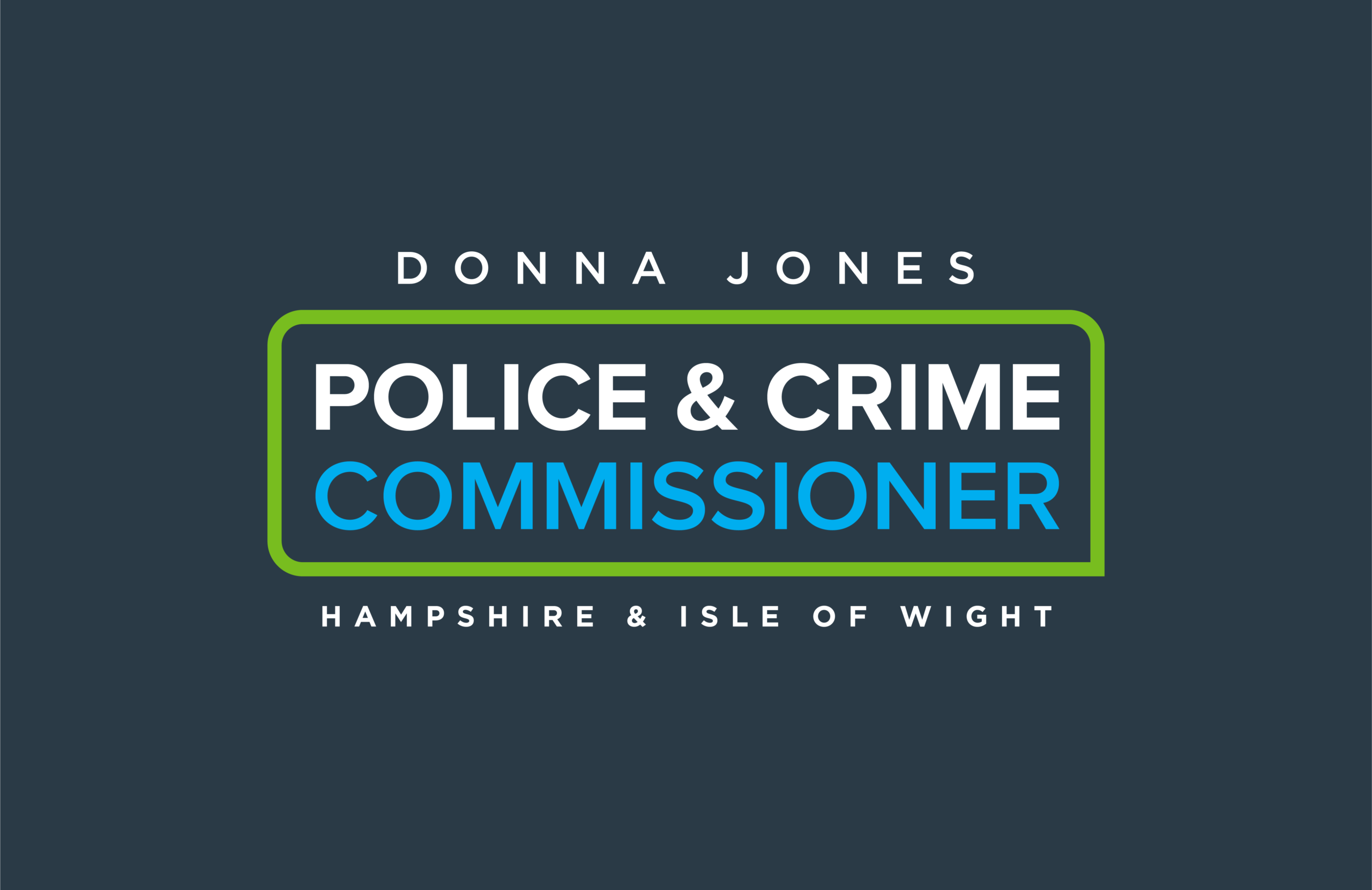 Donna Jones logo in blue